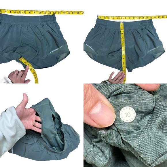 Lululemon Hotty Hot Short II 2.5" Dark Forest Lined Size 10 Athleisure Shorts - Picture 16 of 16